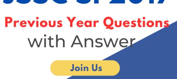 JSSC SI 2017 Question Paper 1 JSSC-SI-2017